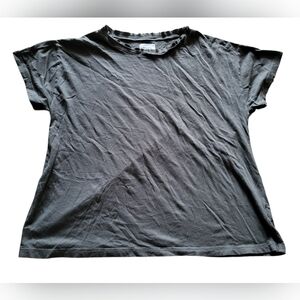 MATE the Label Womens Gray Boxy Short Sleeve T-Shirt Size M Organic Cotton